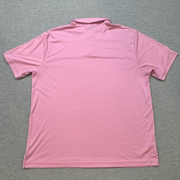 Nicklaus Mens Pink Hibiscus Pattern Golf Polo Shirt Short Sleeve Collared 2XL - Picture 3 of 10